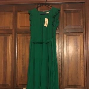 Gilli Kelley green maxi dress. Size large